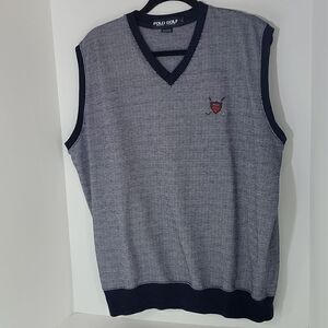 Polo Golf Ralph Lauren Men's Golf Sweater Vest Blue White Size L